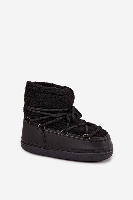 SneeuIn laarzen Dames met bont Typu Baranek met riemen zInart Belira