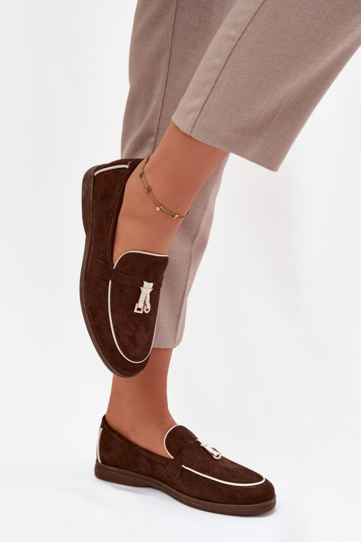 Mocassins Mocassins Damesvan eco-suèdeu CzekoladoIne DarInen