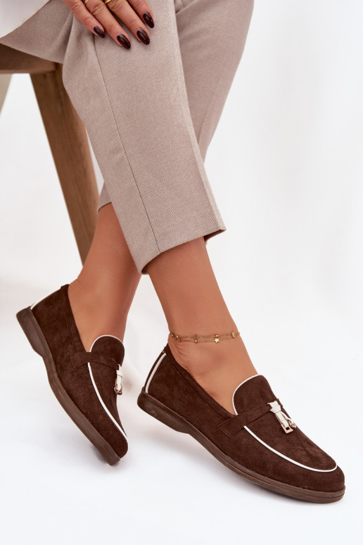 Mocassins Mocassins Damesvan eco-suèdeu CzekoladoIne DarInen