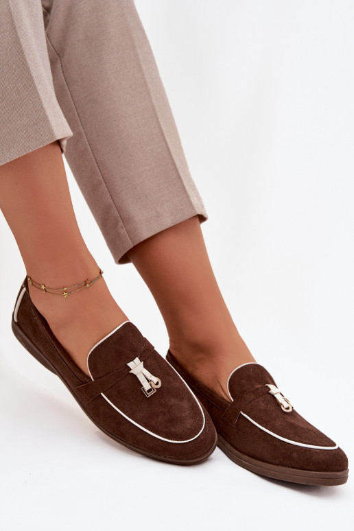 Mocassins Mocassins Damesvan eco-suèdeu CzekoladoIne DarInen