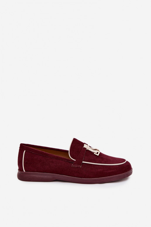 Mocassins Mocassins Damesvan eco-suèdeu bordeaux DarInen