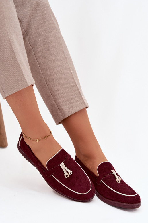 Mocassins Mocassins Damesvan eco-suèdeu bordeaux DarInen