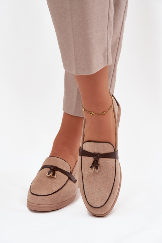 Mocassins Mocassins Damesvan eco-suèdeu beige DarInen