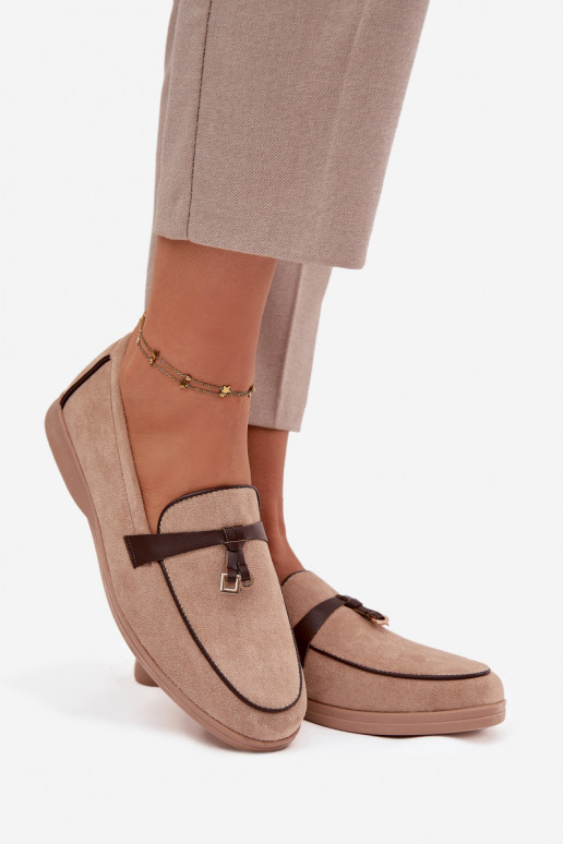 Mocassins Mocassins Damesvan eco-suèdeu beige DarInen