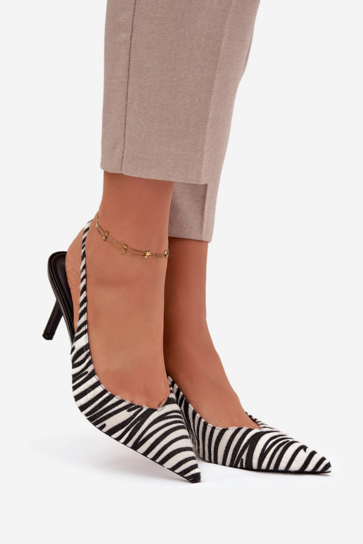 Schoenen met dunne hakken Zebra Phelia