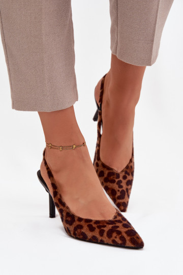Phelia schoenen met dunne hakken in leopardenpatroon