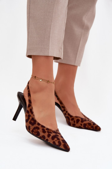 Phelia schoenen met dunne hakken in leopardenpatroon 2