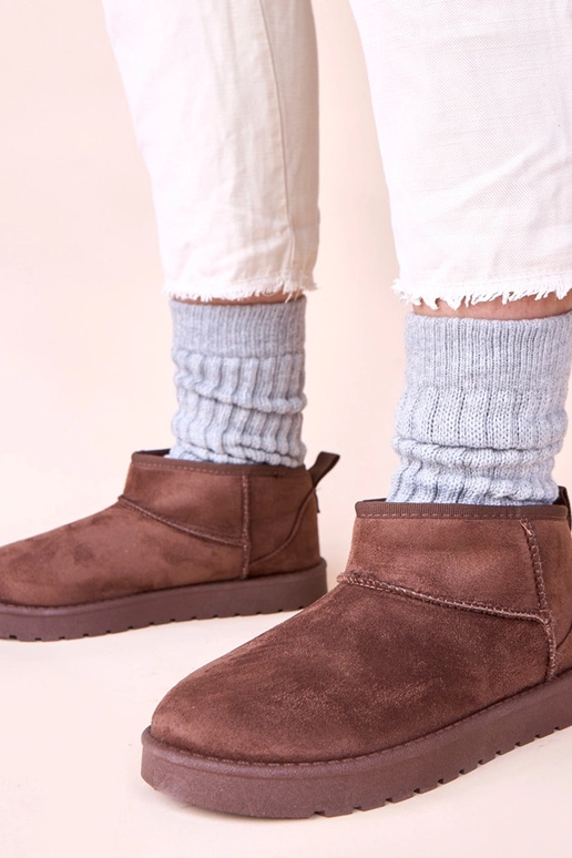 Chocoladekleurige sneeuwlaarzen met...