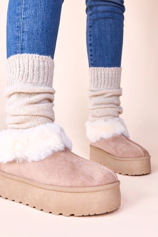 Donker zandkleurige sneeuwlaarzen met...