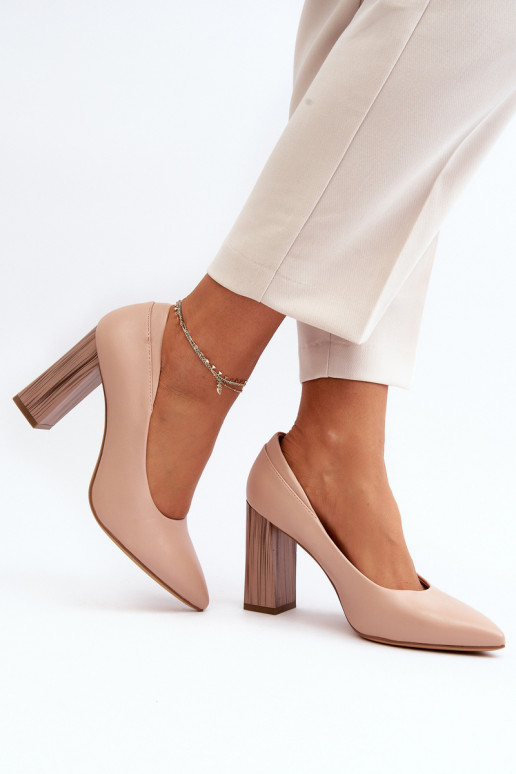 Elegante stijl Schoenen met een stijlvolle hak Sergio Leone PB217 Nude