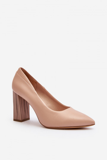 Elegante stijl Schoenen met een stijlvolle hak Sergio Leone PB217 Nude 2