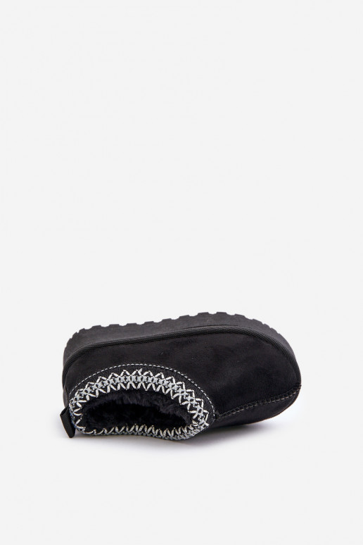 Snowboots voor kinderen met plateau, geïsoleerd met bont aan de binnenkant in zwart Vilabria