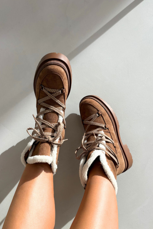 Dames gevoerde sneeuwlaarzen, bruin, Irmara