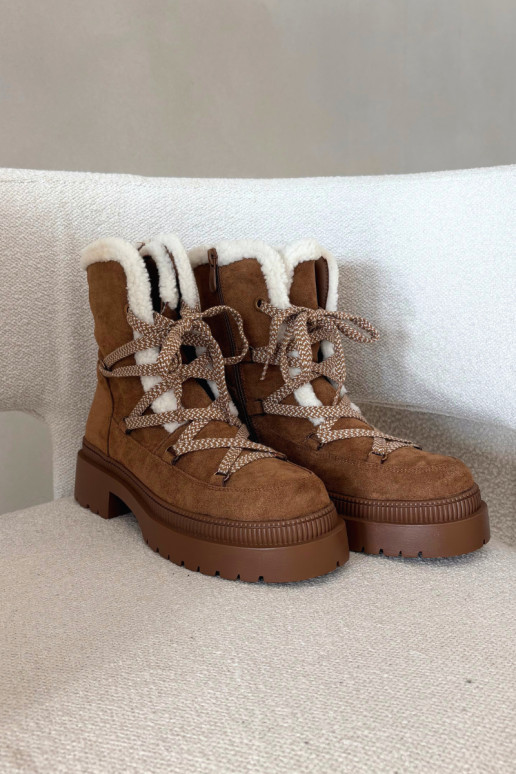 Dames gevoerde sneeuwlaarzen, bruin, Irmara