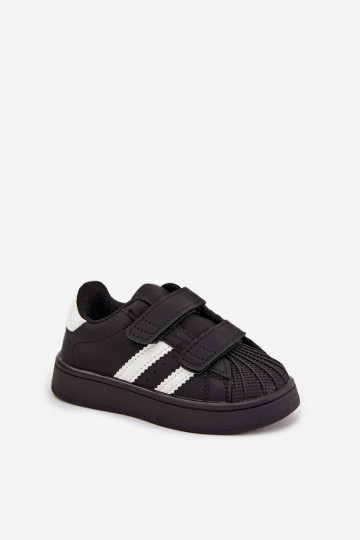 Kinderen sportschoenen Sneakers model van kunstleer, zwart, Renel