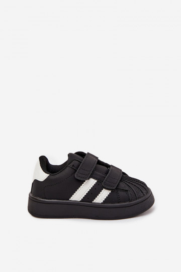 Kinderen sportschoenen Sneakers model van kunstleer, zwart, Renel 2