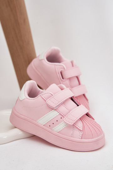 Kinderen sportschoenen Sneakers model van kunstleer, roze, Renel