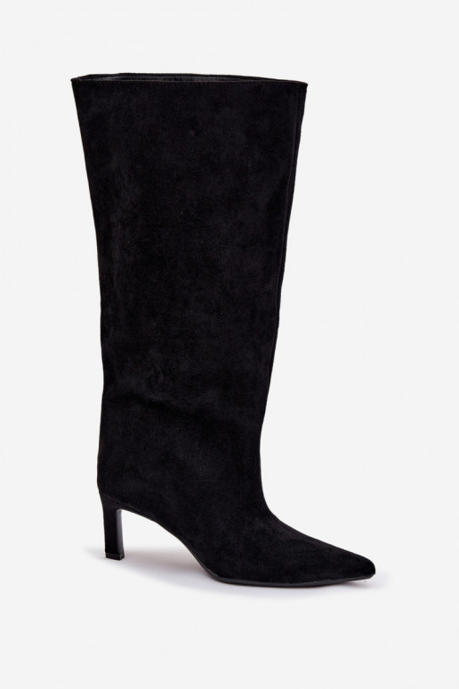 dameslaarzenvan eco-suèdeu Persistent model met dunne hakken zInart Phelin