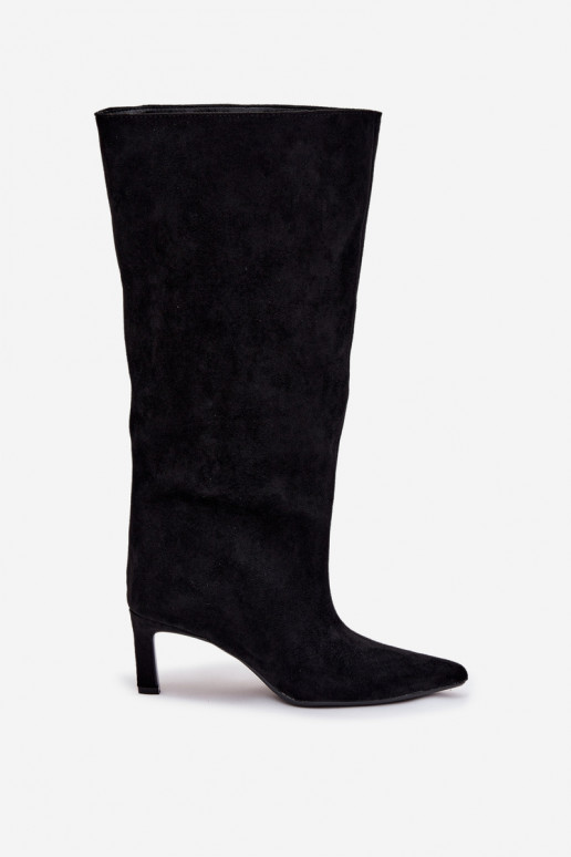 dameslaarzenvan eco-suèdeu Persistent model met dunne hakken zInart Phelin