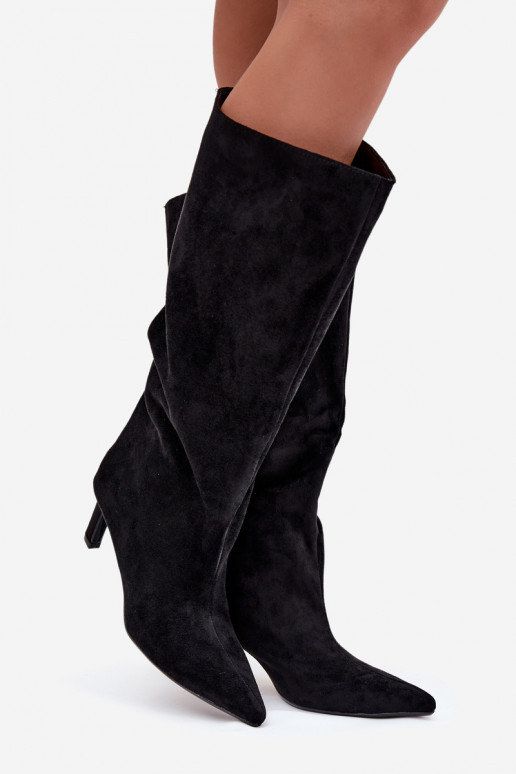 dameslaarzenvan eco-suèdeu Persistent model met dunne hakken zInart Phelin