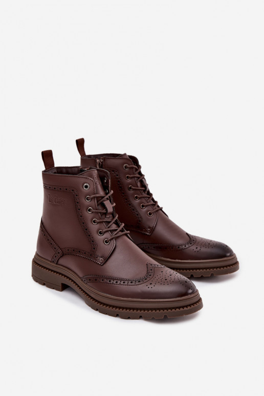 Leer Laarzen Het heeftnnen Lee Cooper LCJ-25-33-3960 bruine kleur