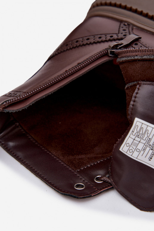 Leer Laarzen Het heeftnnen Lee Cooper LCJ-25-33-3960 bruine kleur