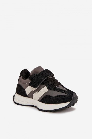 Kindersneakers met klittenbandsluitingen in zwart Miranda