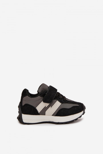 Kindersneakers met klittenbandsluitingen in zwart Miranda 2