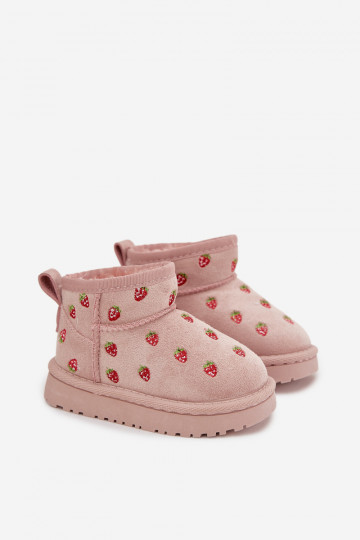 Kinder sneeuwlaarzen met vlinders, roze Gracina 2