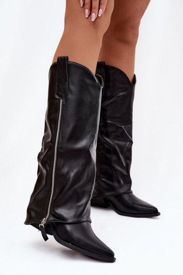 laarzen coInboystijl met hakken van ecoleer zInart Palira