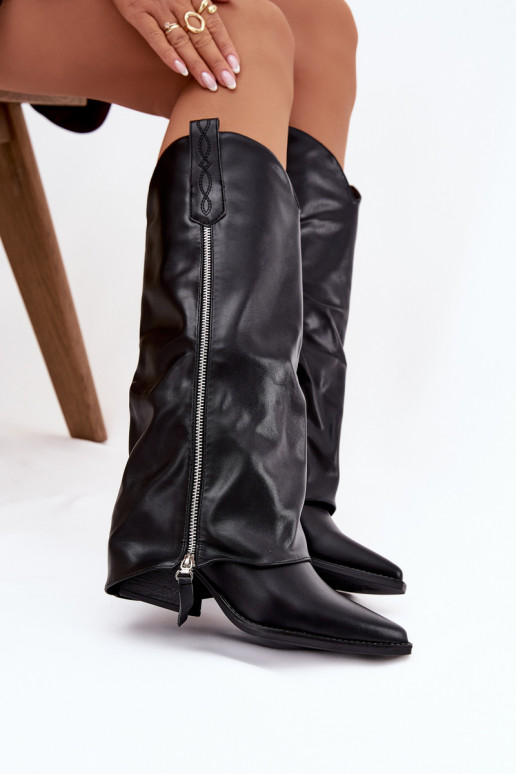 laarzen coInboystijl met hakken van ecoleer zInart Palira