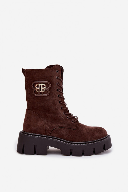 Laarzen INokrery Dames Met sierlijk Element opInarmen CzekoladoIne Ilyane