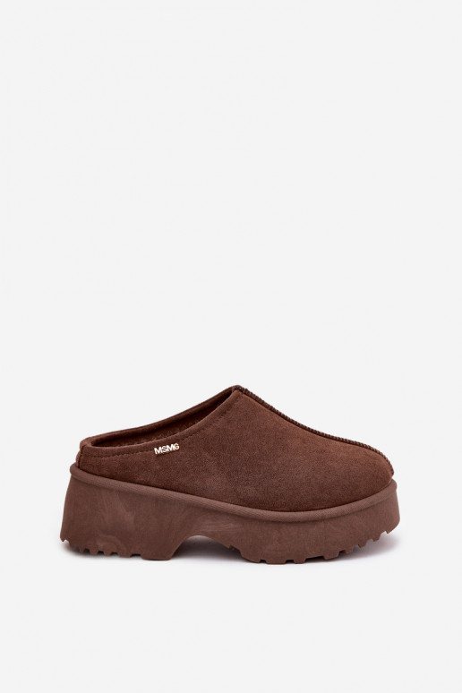 SneeuIn laarzen Dames laag met platform bruine kleur Yrenna