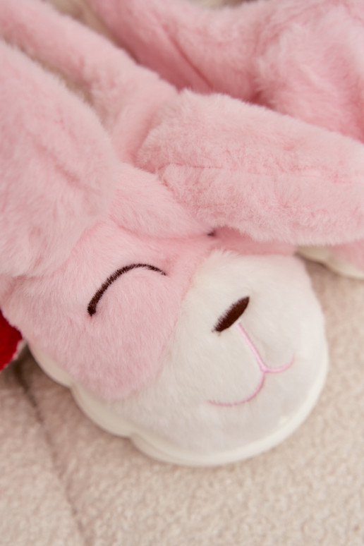 met bont Slippers Dames Konijntjes roze Faylen