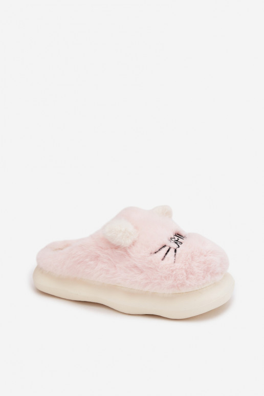 met bont Slippers Dames Smile roze Lexira