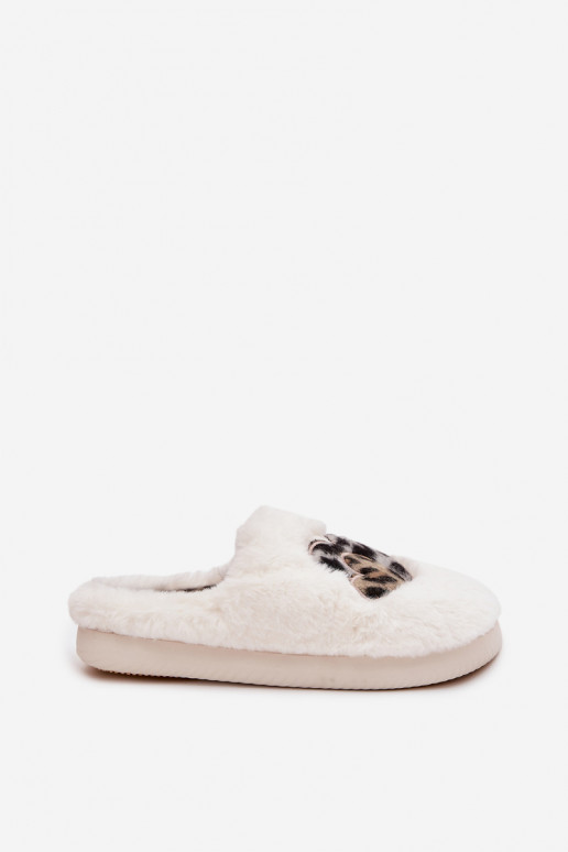 met bont Slippers Met Harten Initte kleur Amandra