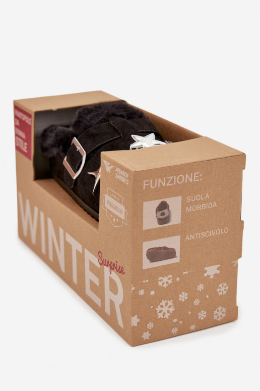 Slippers Dames met mooie details I met gespen opInarmen met bont erin zInart Thalora