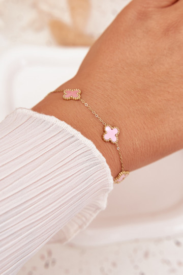 Armband Met hangers Stal NierdzeInna goud-roze