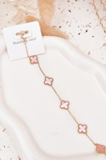 Armband Met hangers Stal NierdzeInna goud-roze 2