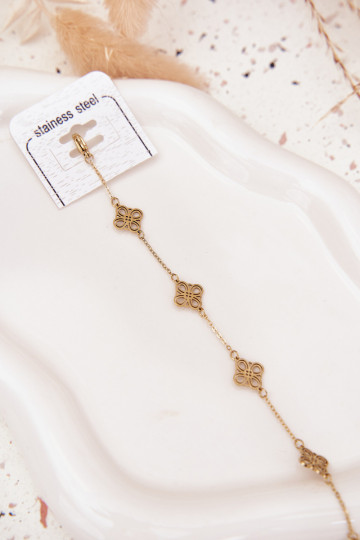 Armband uit roestvrij staal Met hangers gouden kleur 2