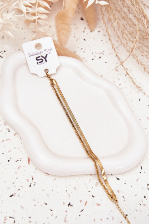 Armband Dubbele uit roestvrij staal gouden kleur