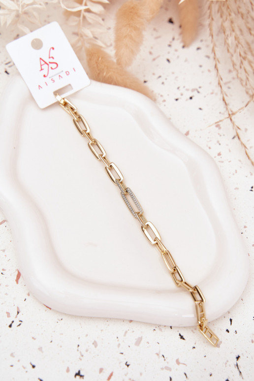 Armband Dames met kettingen Gemaakt van chirurgisch staal gouden kleur