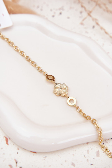 ArmbandKoniczynką Gemaakt van chirurgisch staal gouden kleur