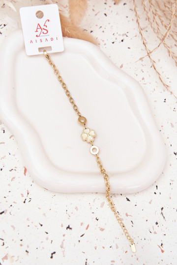 ArmbandKoniczynką Gemaakt van chirurgisch staal gouden kleur 2