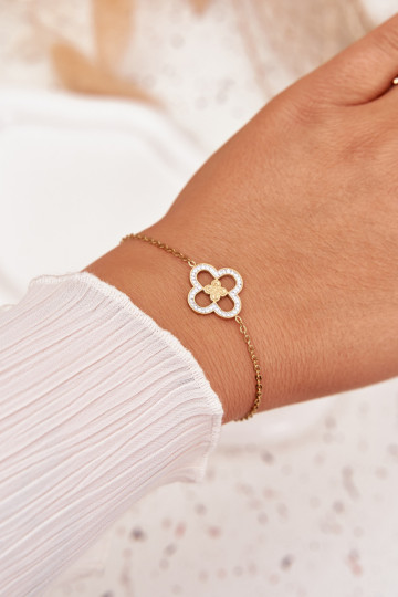Damesarmband van chirurgisch staal in goudkleur