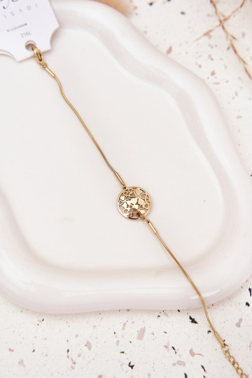 Armband Dames Met een hanger Kółkomet bloemmotievenuszkami gouden kleur 2