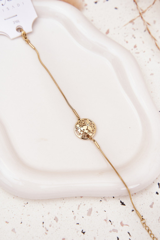 Armband Dames Met een hanger Kółkomet bloemmotievenuszkami gouden kleur