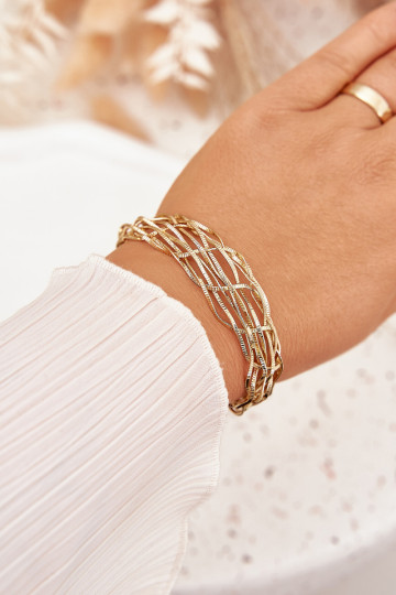 Armband Stijf Gemaakt van chirurgisch staal gouden kleur