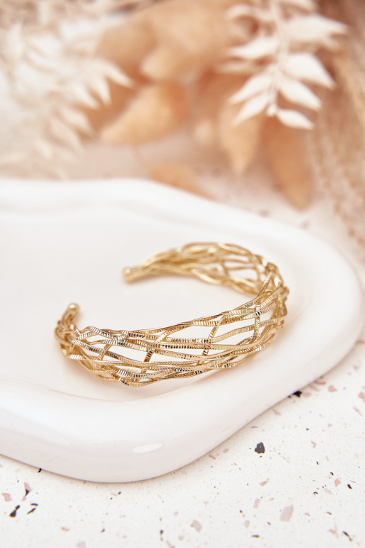 Armband Stijf Gemaakt van chirurgisch staal gouden kleur