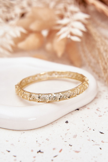 Stijf Armband Dames Gemaakt van chirurgisch staal gouden kleur 2